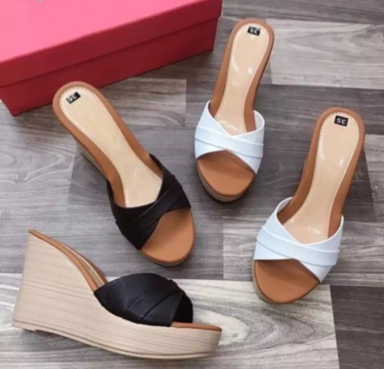 Dép đế xuồng quai đắp chéo 9f siêu nhẹ