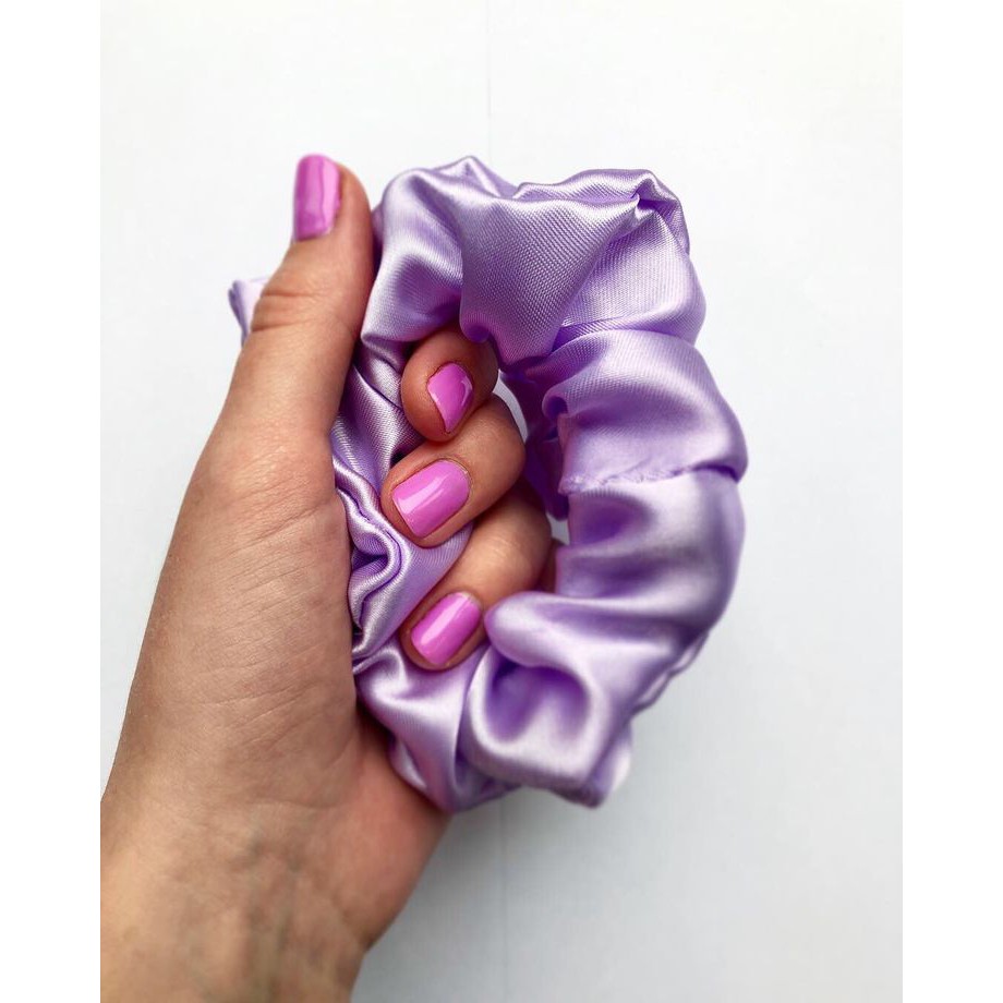 [NHIỀU MÀU] Cột tóc Scrunchie lụa satin bóng xinh xắn chọn màu ngẫu nhiên