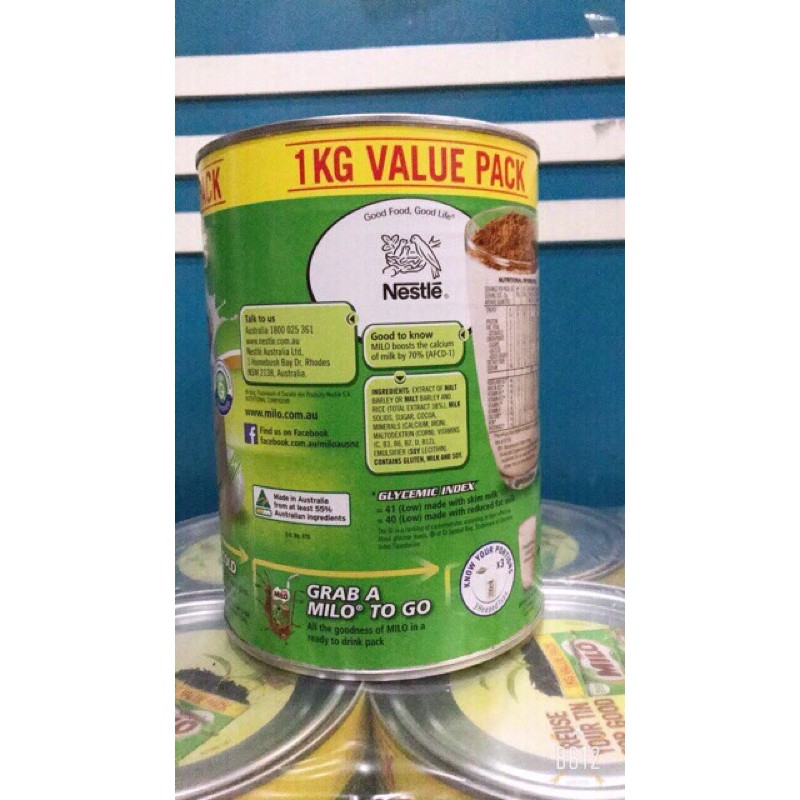 sữa milo Úc 1kg