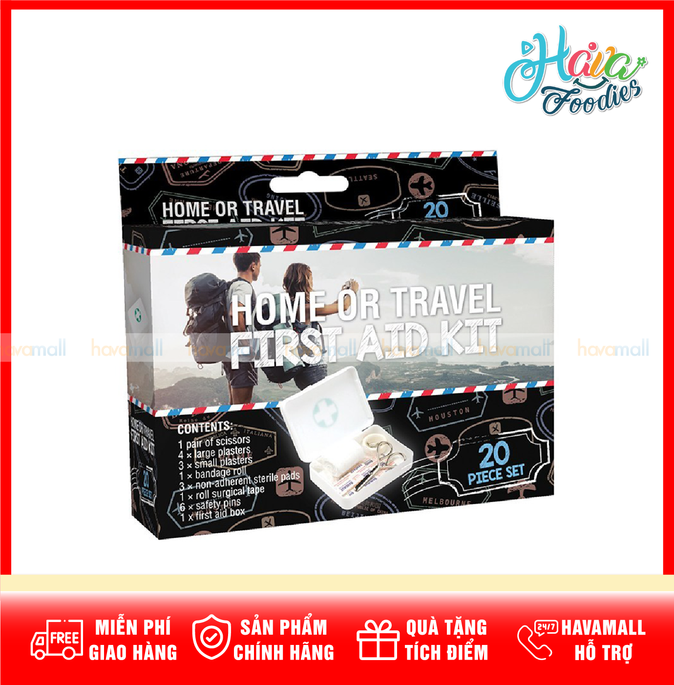 Bộ sơ cứu 20 miếng tiện lợi uncle bills