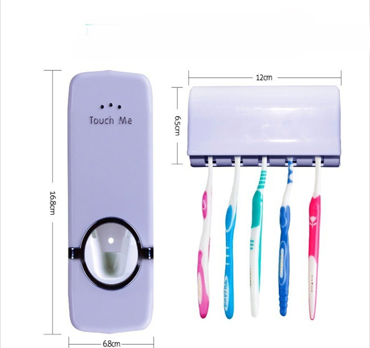 [HCM]Kệ để bàn chải + Dụng cụ lấy kem đánh răng Touch Me