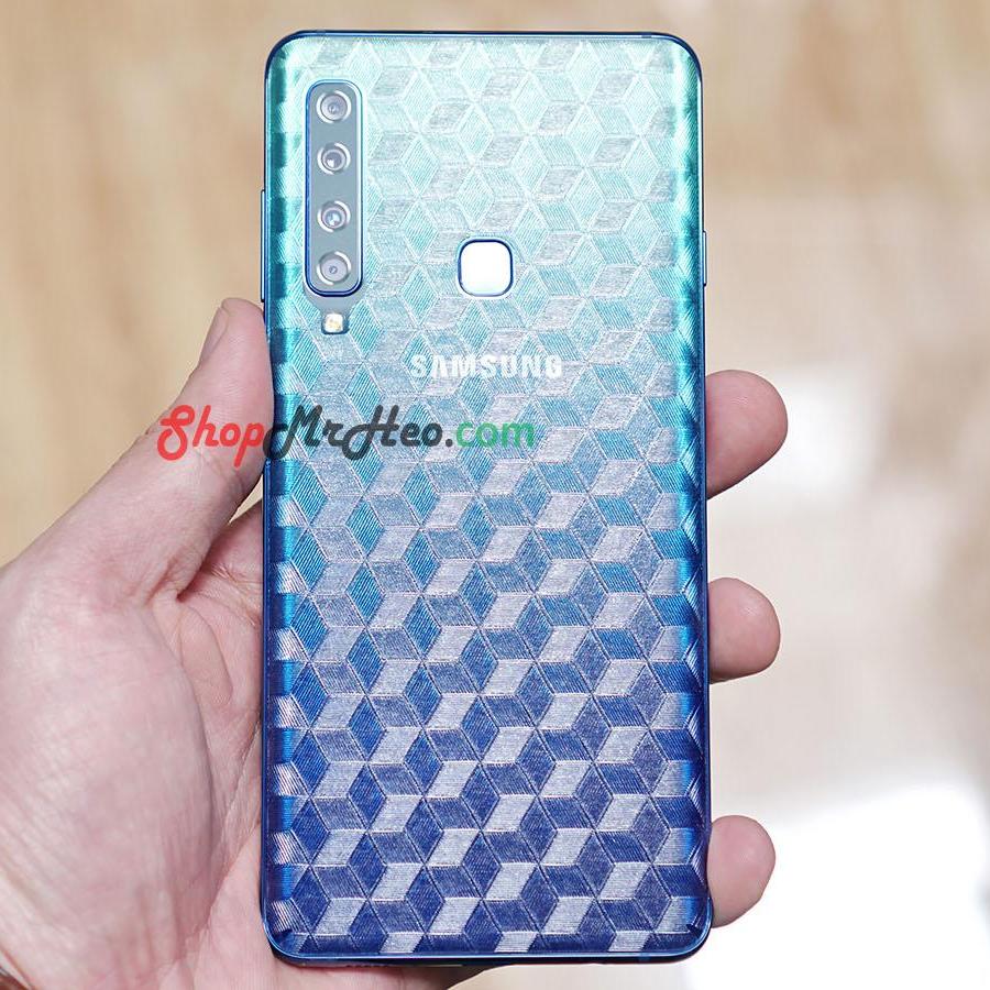 Bộ 3 skin dán mặt lưng vân 3d samsung a9 2018