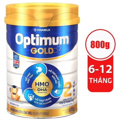 Sữa bột Vinamilk Optimum Gold 2 800g/lon