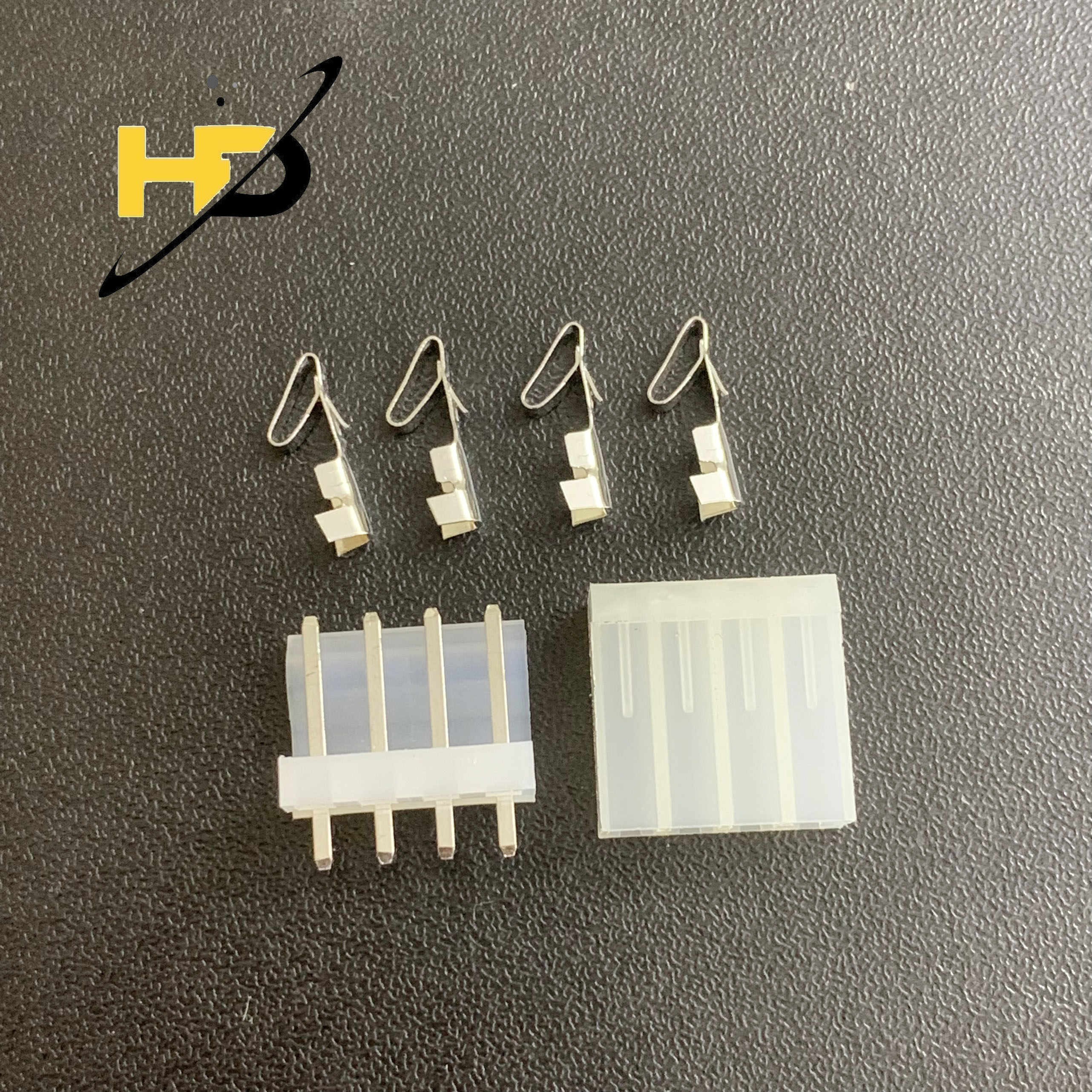 Combo 10 bộ header ch3.96 4p gồm 4p đực thẳng, 4p cái và lõi sắt ch3.96