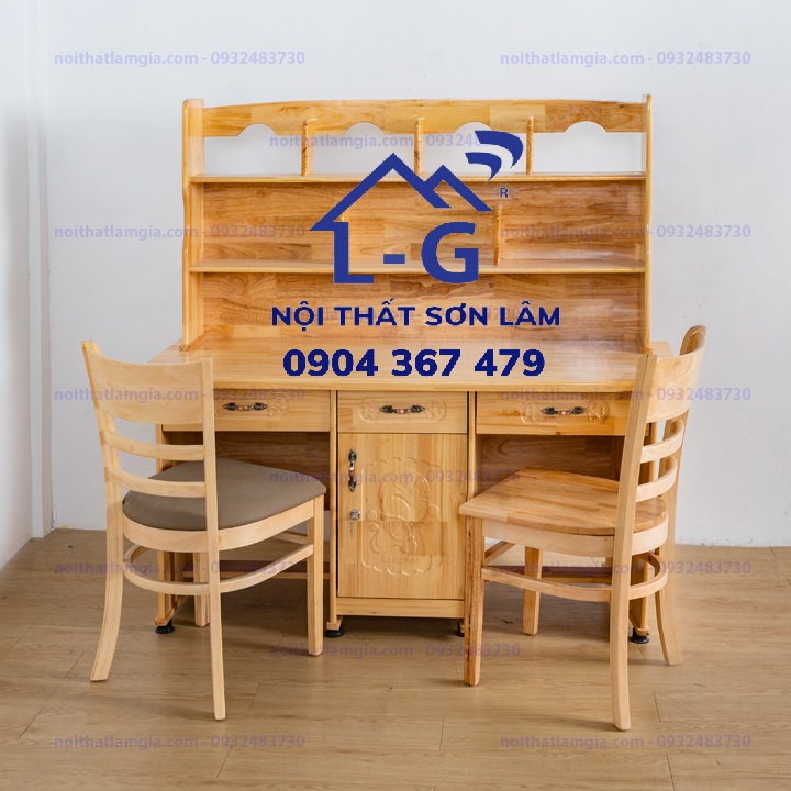 Bàn học sinh gỗ thông đôi bền - đẹp