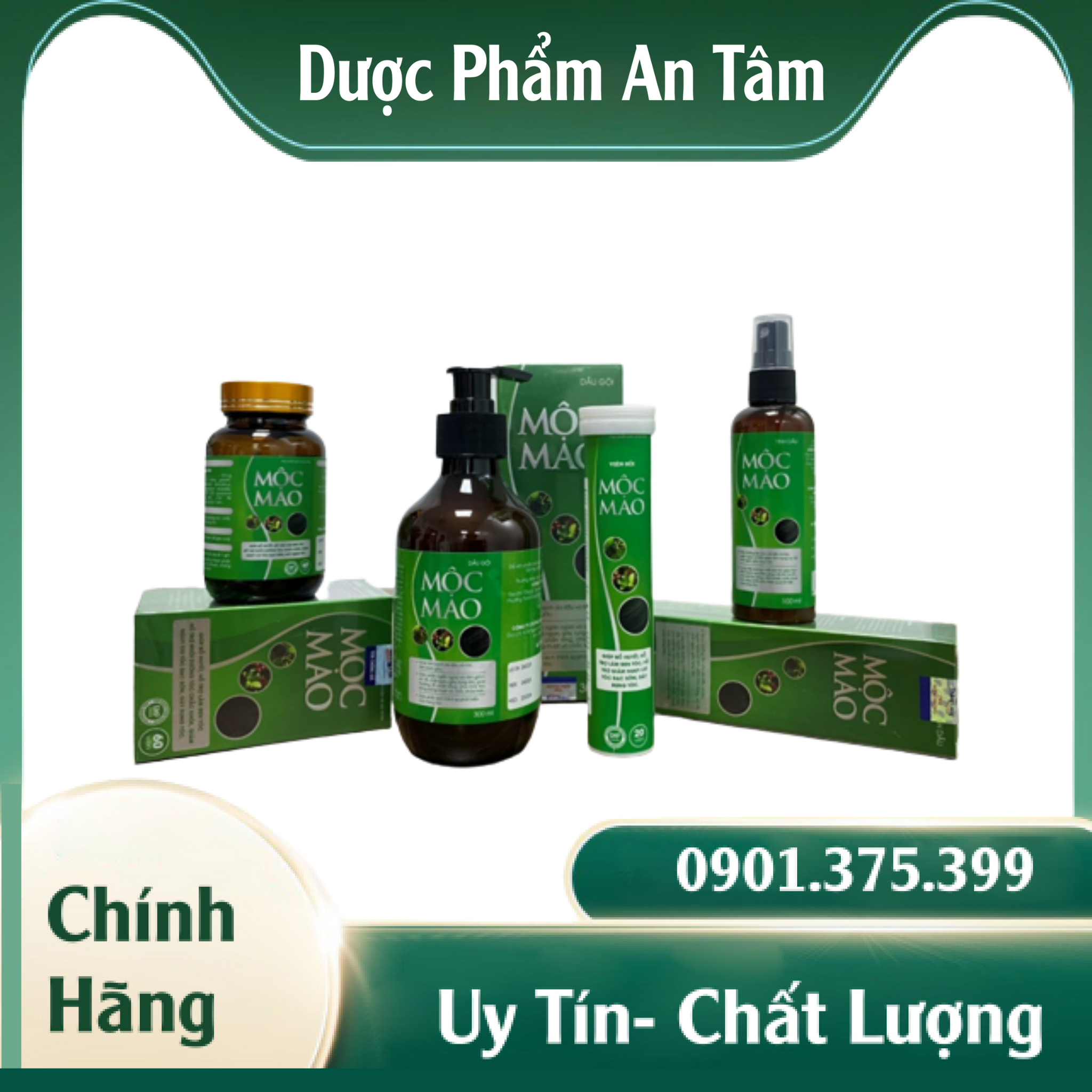 [Chính Hãng] Viên Sủi Chăm Sóc Tóc Mộc Mao - Cho Mái Tóc Đen, Dày Mượt