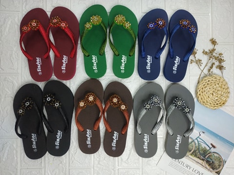 [HCM]DÉP KẸP ĐÍNH HOA PHA LÊ