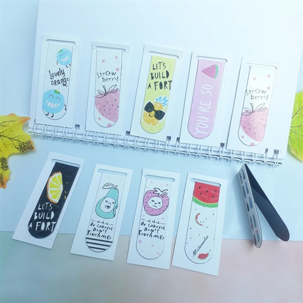 [HCM]Combo 5 Bookmark Nam Châm Đánh Dấu Sách - Trái Cây (Mẫu Ngẫu Nhiên)