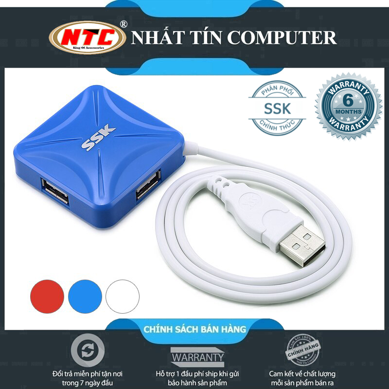 Hub usb 2.0 4 cổng kiêm chức năng otg cổng microusb earldom hub02