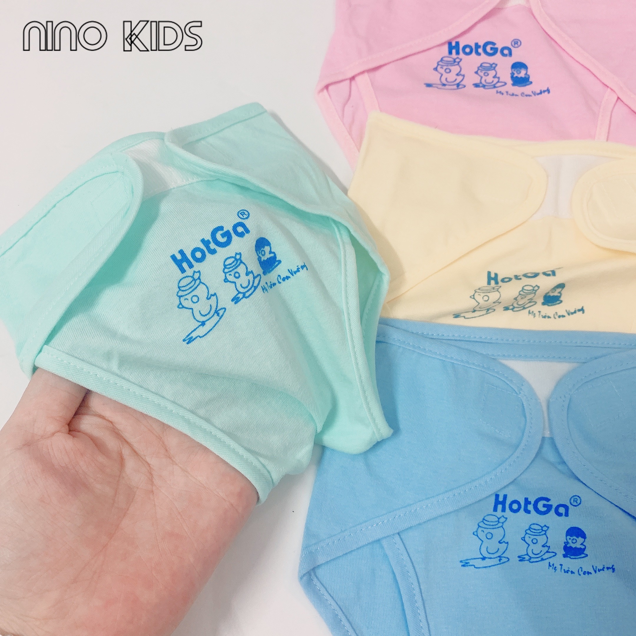 Combo 5 Tã Dán Vải Cho Bé Sơ Sinh Dán Cao Cấp Hotga (1 bịch 5 cái) Size 1/2/3/4
