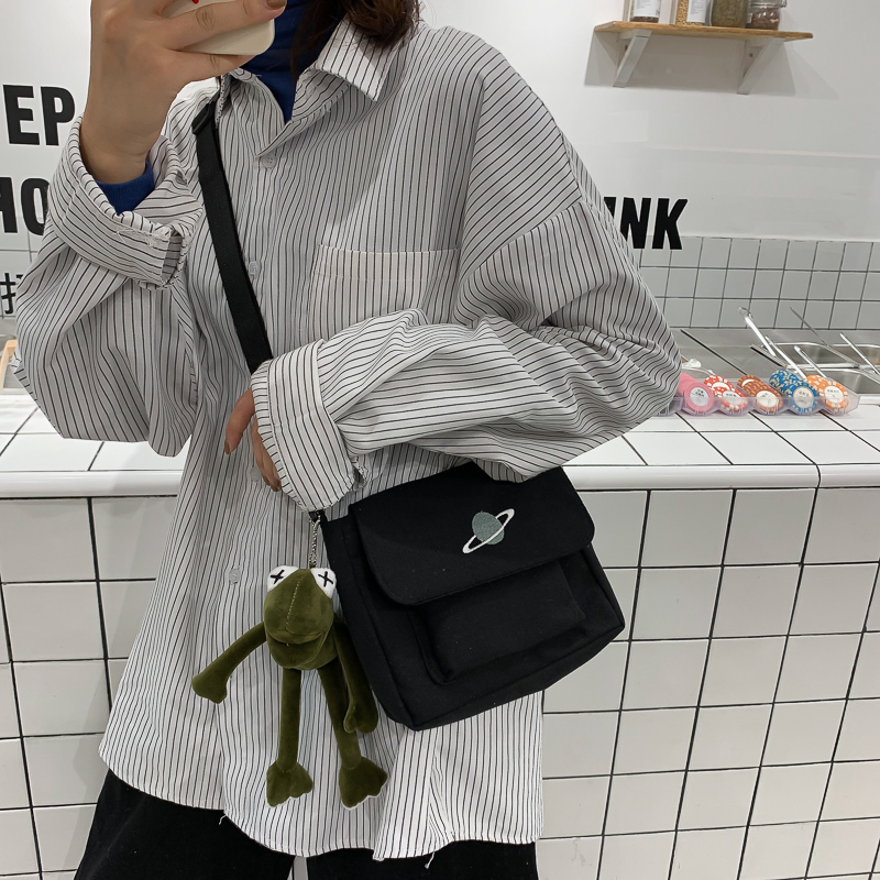 Túi đeo chéo Ulzzang nam nữ vải canvas đi chơi thời trang Hàn Quốc