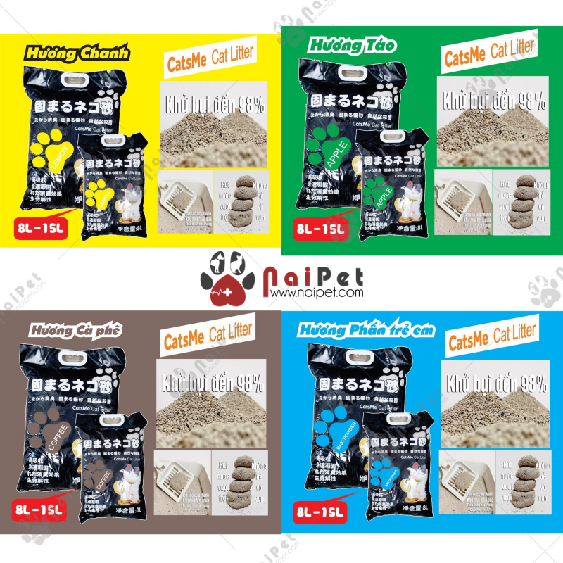 Cát Vệ Sinh Cát Đất Sét Nhật Đen Cats Me Cat Litter CDS001