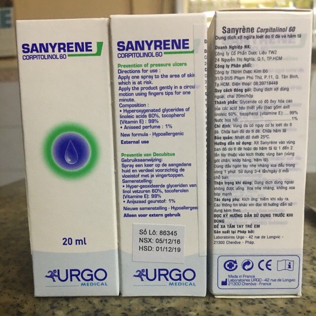 CHAI XỊT SANYRENE HUILE 20ML nhập từ Pháp