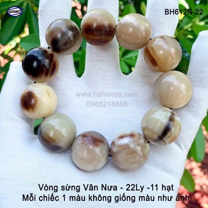 Vòng tay sừng bò Châu Phi vân nưa Phong Thủy - Tài Lộc - Bình An - BH612N