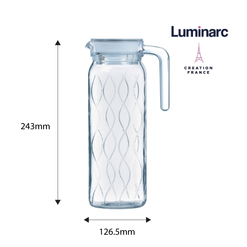 Bình Thuỷ Tinh LUMINARC DONA EMBOSSMENT WAVE 1L - LUDOQ0433