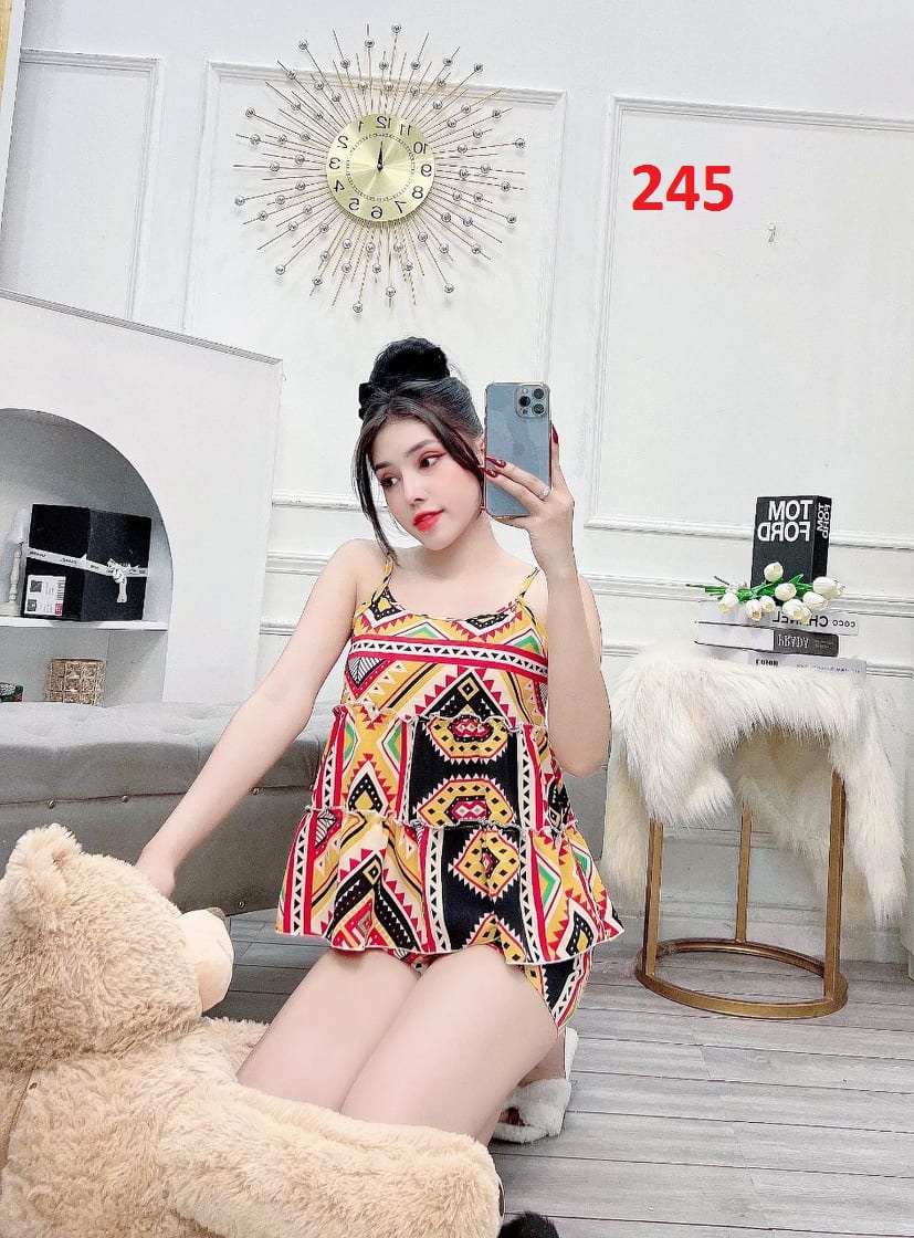 [HCM]Bộ lụa hàn đùi dễ thương - 35 đến 56kg - ẢNH THẬT