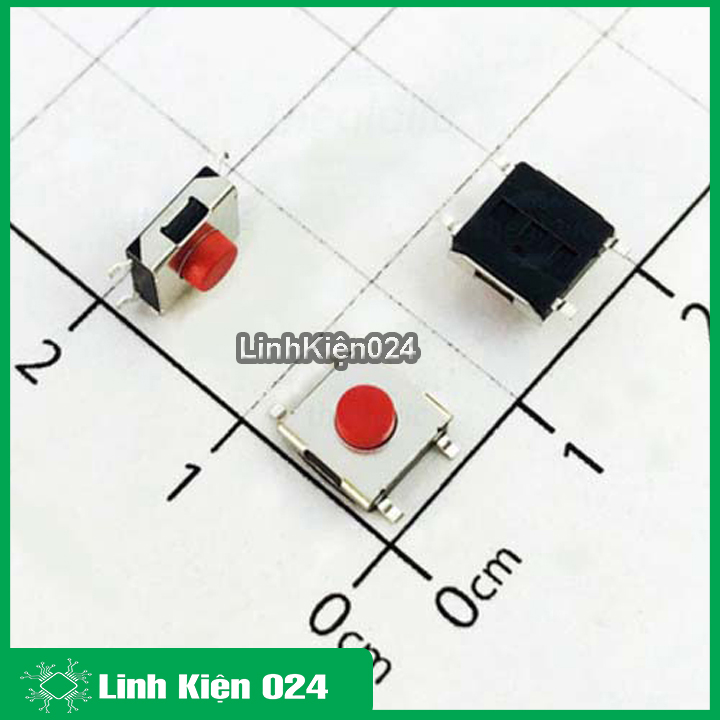 Combo 10 nút nhấn 4 chân 6x6x5mm (đỏ)