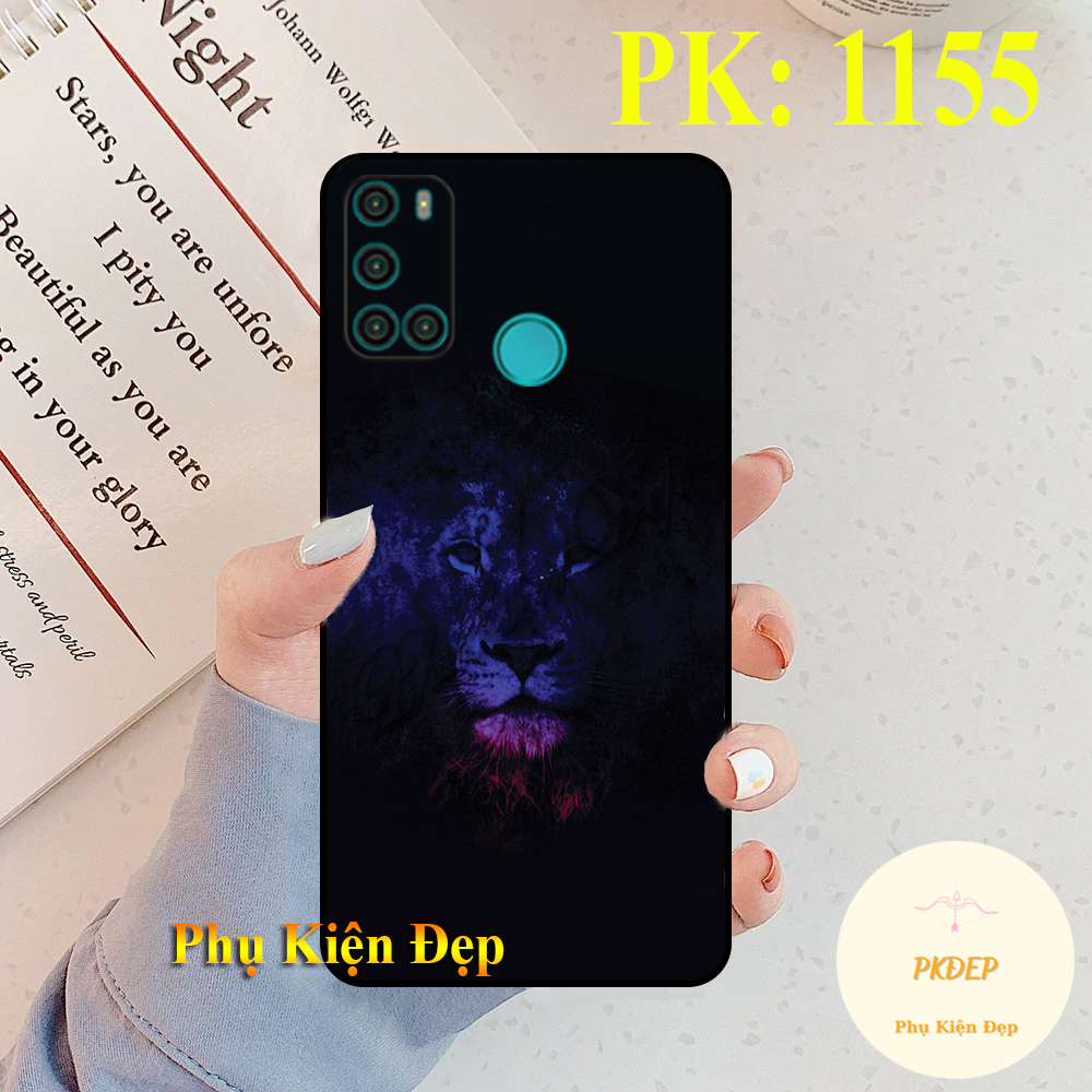 [HCM]Ốp lưng Vsmart Joy 4 dẻo đen in hình Sư Tử 3D