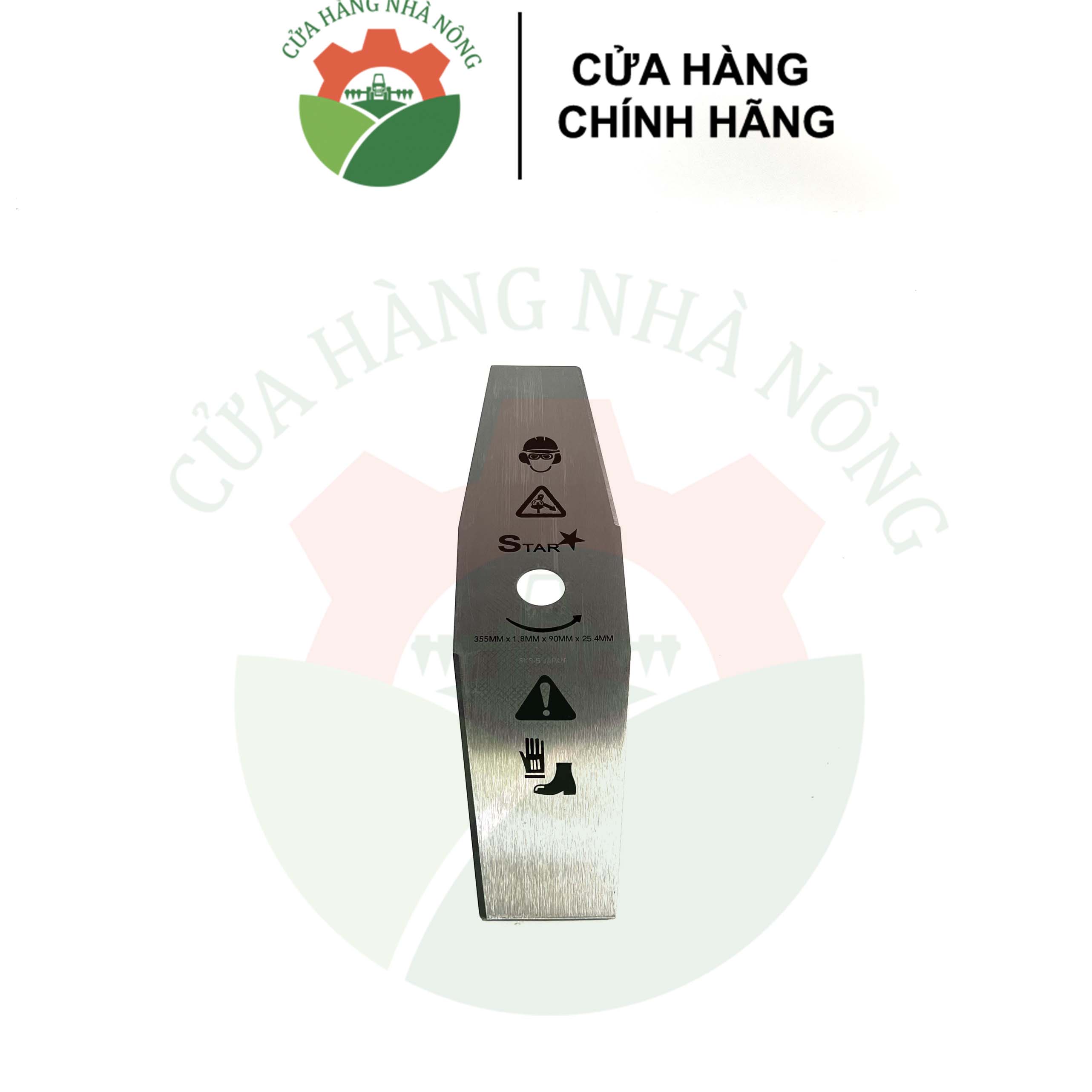 Lưỡi dao cắt cỏ STAR 355mm xéo chất lượng tốt