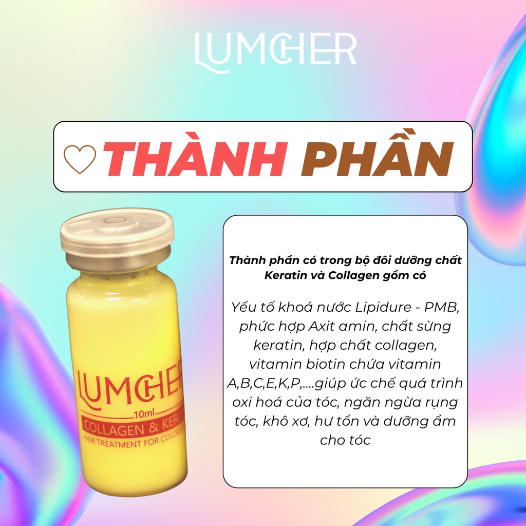 Tinh chất ủ tóc Keratin siêu phục hồi tóc tư tổn độc quyền Lumcher