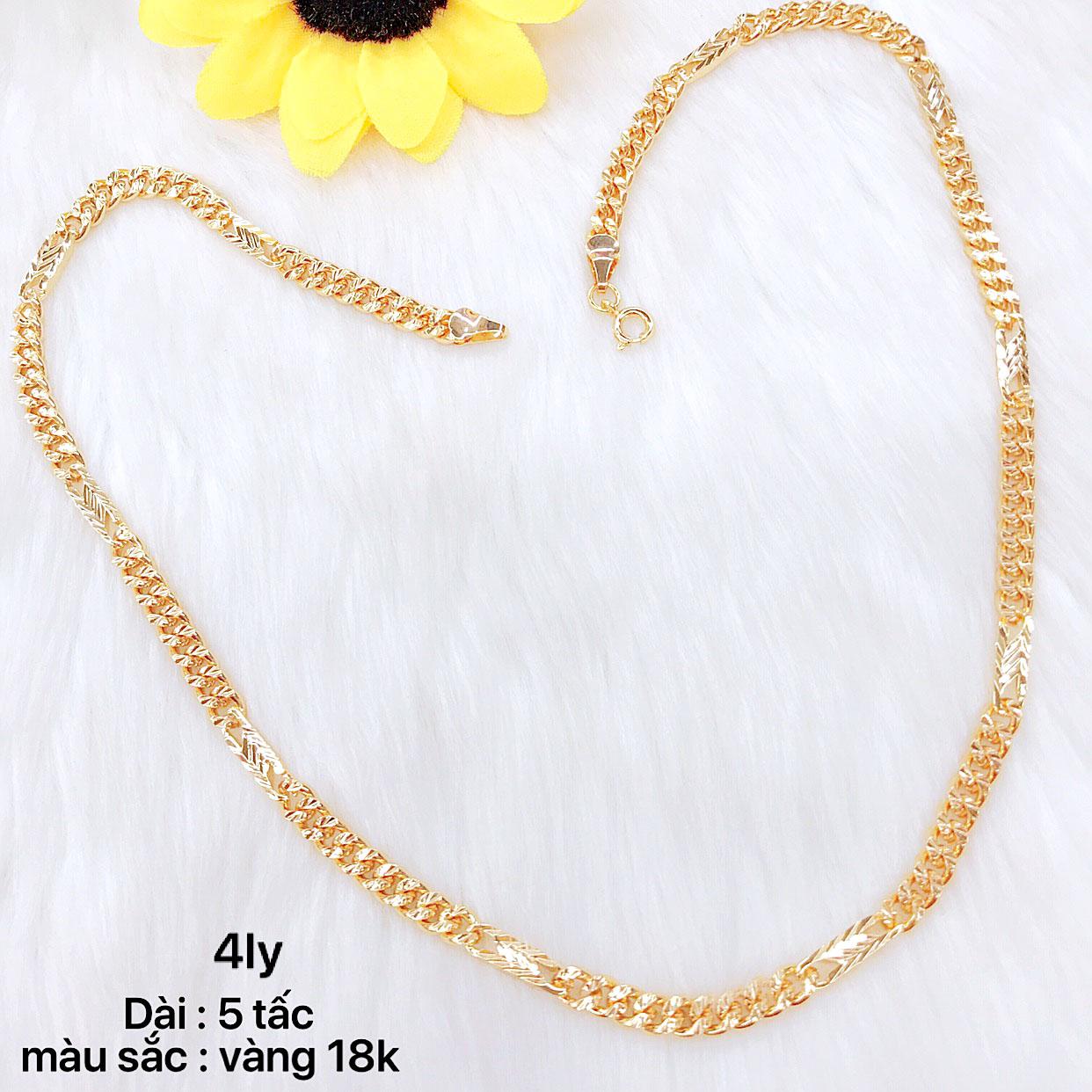 Dây Chuyền Nam Thời Trang Mạ Vàng ( 01 Dây ) Mẫu TH.100(2).19.09 - Tặng Kèm Hộp Đẹp - Đi Tiệc, Đi Chơi Rất Sang - Tubi Cony
