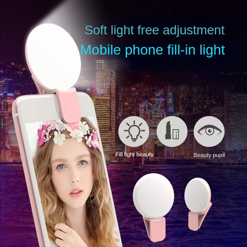 Fill Flash Lens Light Lamp Clip Three Stop Dimming Mini Durable Practical 10 LED Selfie Ring Beauty