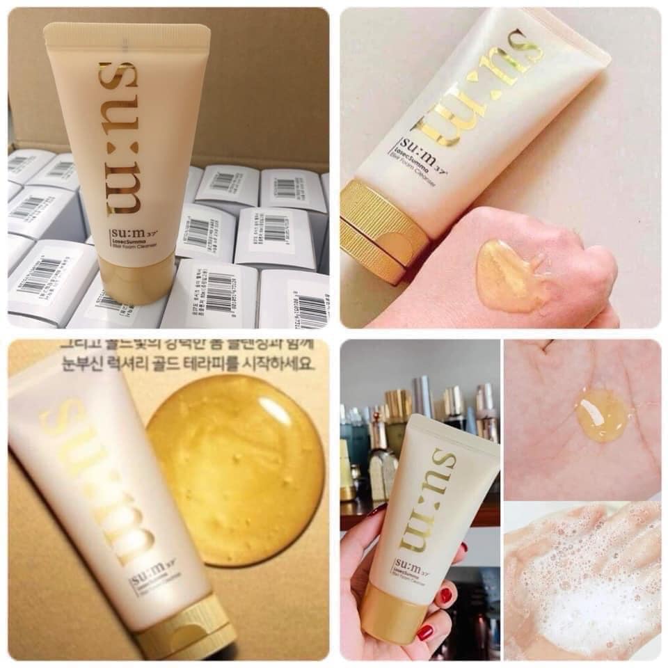 [Chuẩn Auth giá sỉ] Sữa rửa mặt Su:m37 LosecSumma Elixir Foam Cleanser 60ml tái sinh da cao cấp chứa tinh chất vàng nguyên chất làm sạch da dịu nhẹ