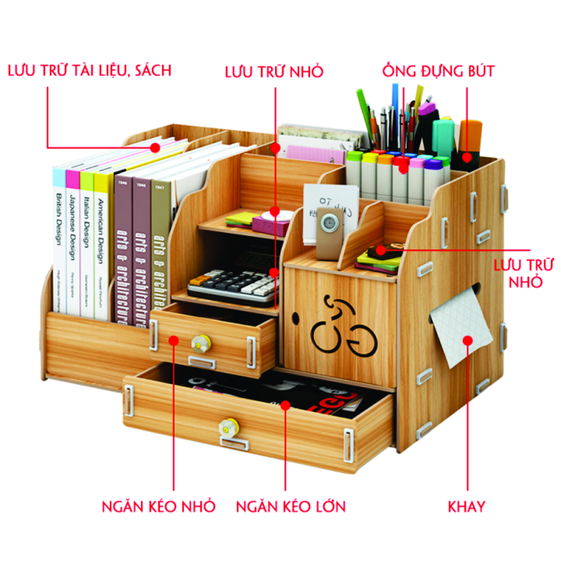 Kệ sách gỗ để bàn VP03