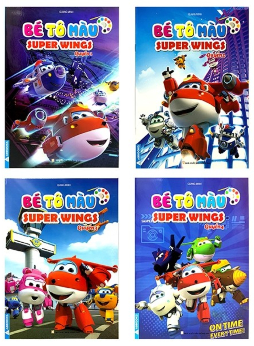 Combo bộ sách bé tô màu - super wings