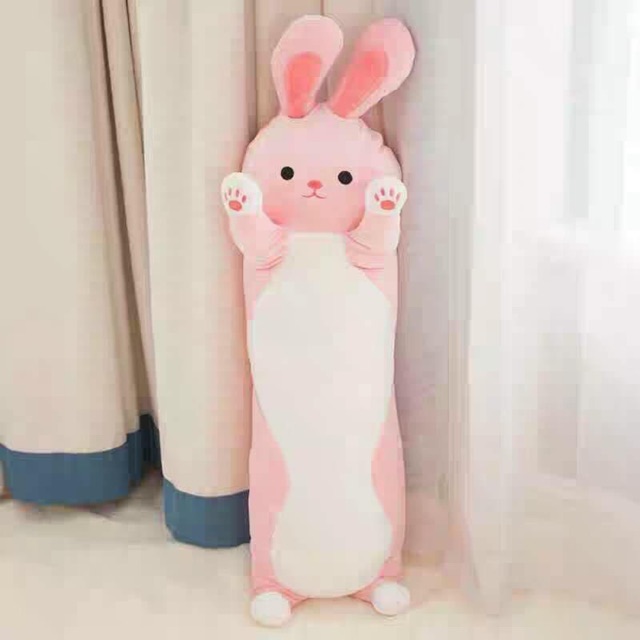 Gối ôm gấu bông hình thú - thỏ hồng