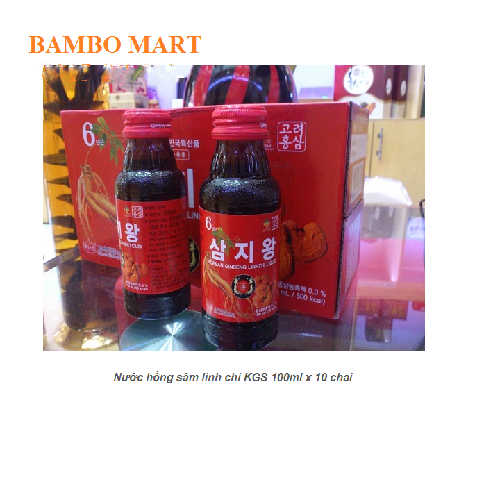 NƯỚC HỒNG SÂM LINH CHI HÀN QUỐC HỘP 10 CHAI