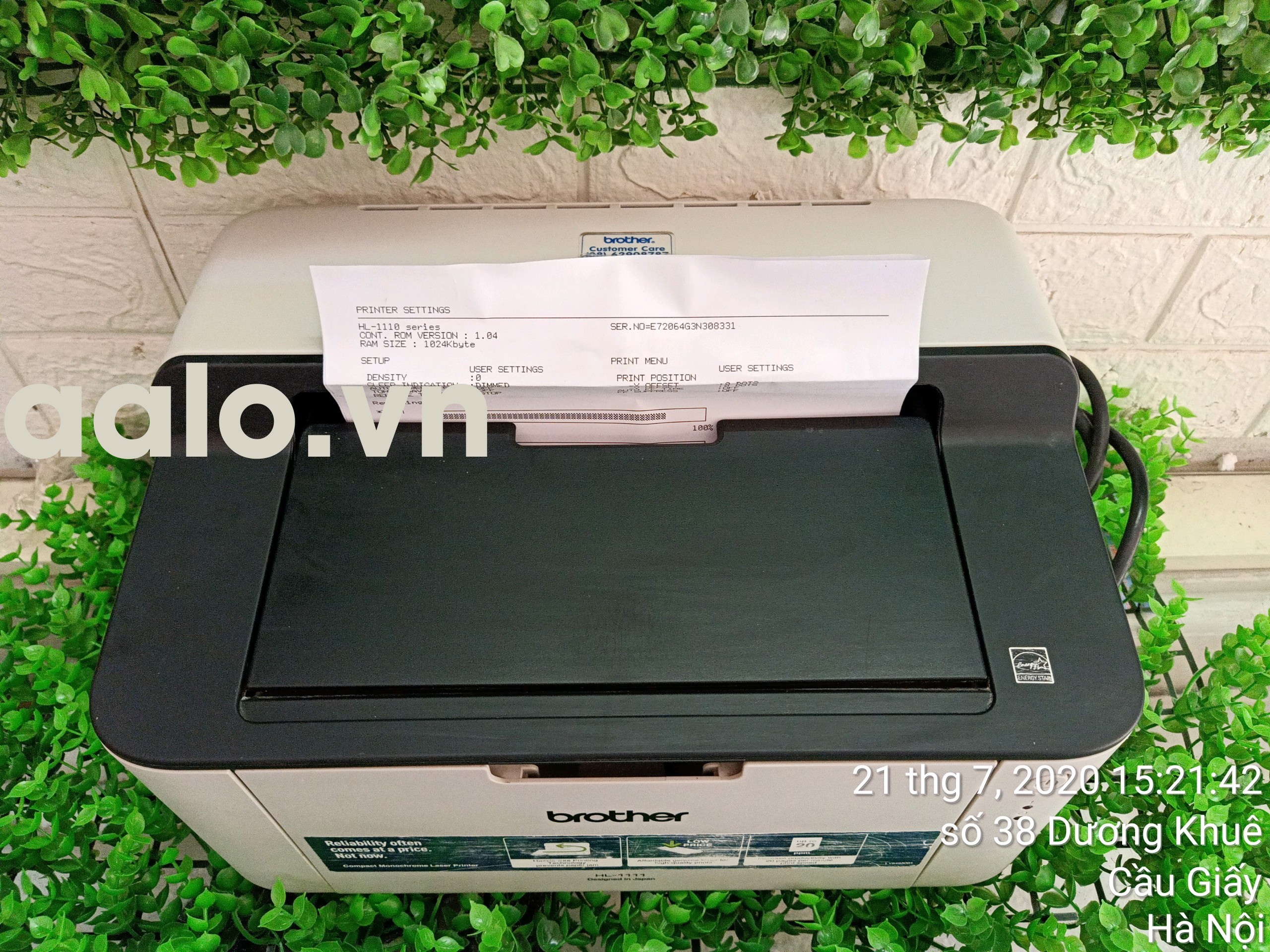 Máy in Laser trắng đen Brother HL - 1111 .Đã Qua Sử Dụng ( Tặng kèm hộp mực mới theo máy , dây nguồn dây usb mới )