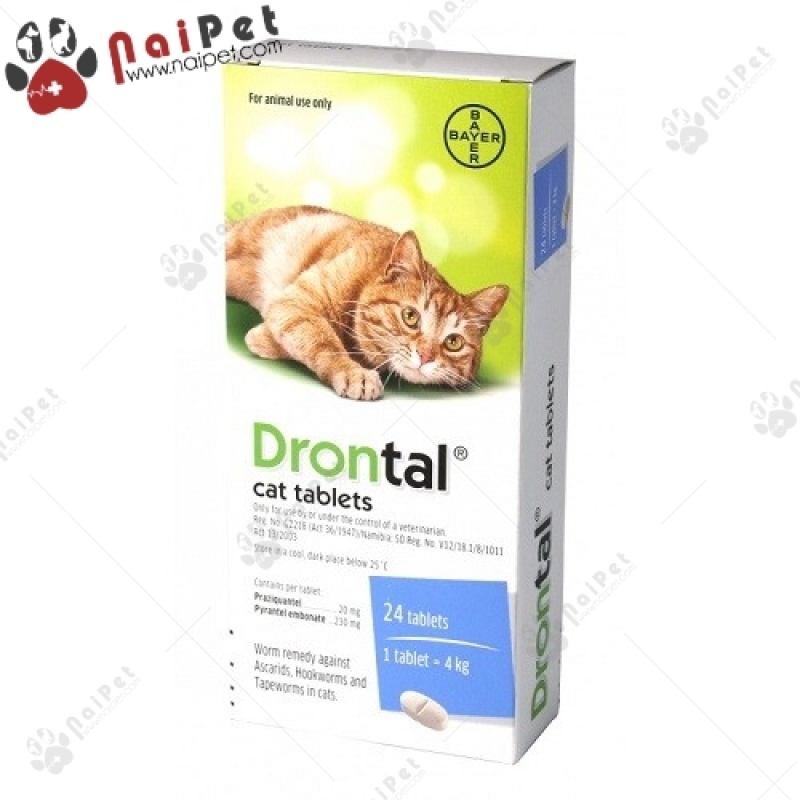Thuốc Tẩy Giun Sán Cho Mèo Dạng Viên Drontal Cat Bayer Hàng Xách Tay