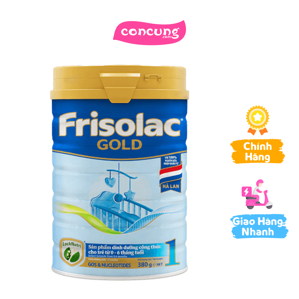 Frisolac Gold 1, 0 - 6 tháng tuổi (380gr)