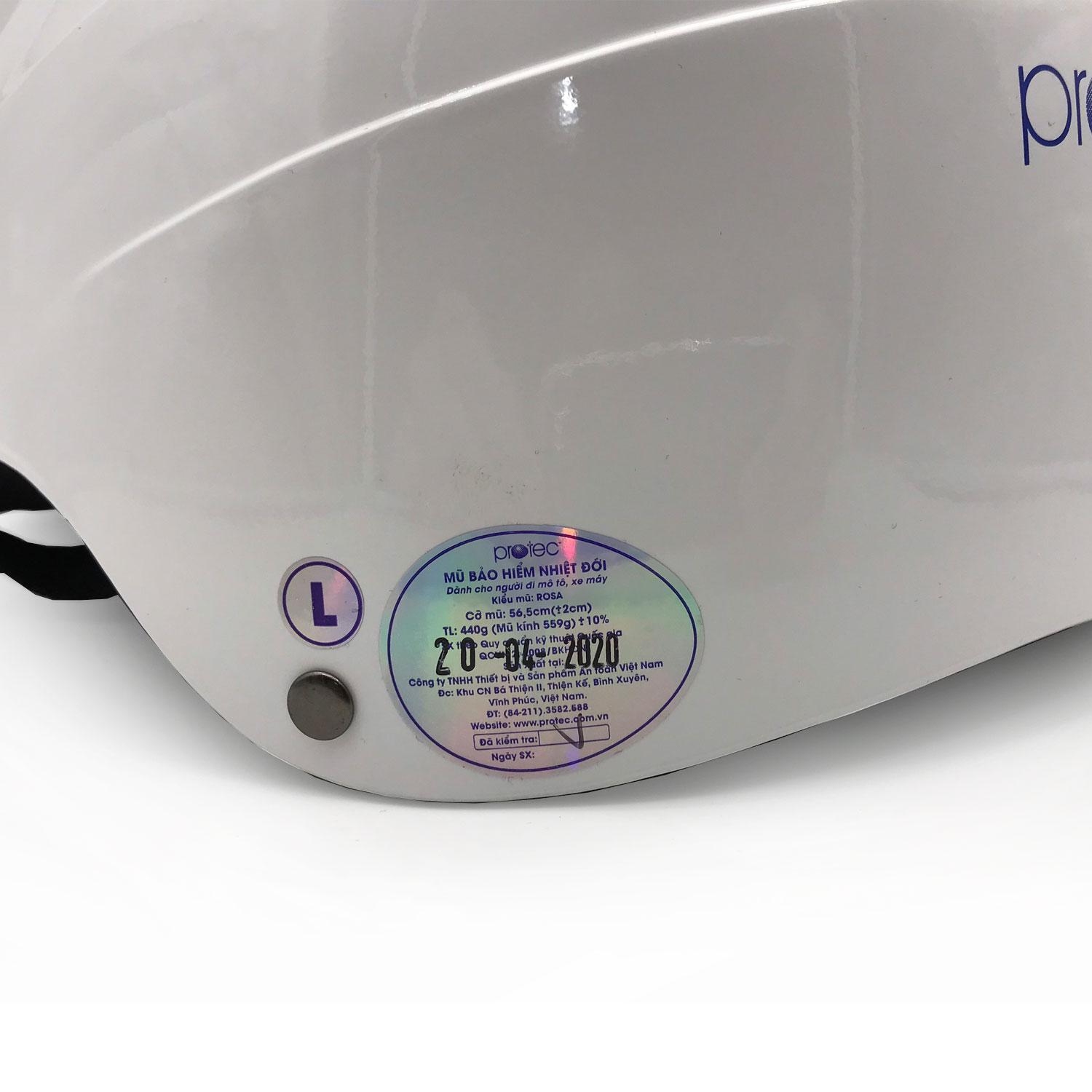 Mũ Bảo Hiểm Nửa Đầu Thời Trang Cao Cấp Protec Rosa An Toàn, Thoáng Mát - PROTEC HELMET