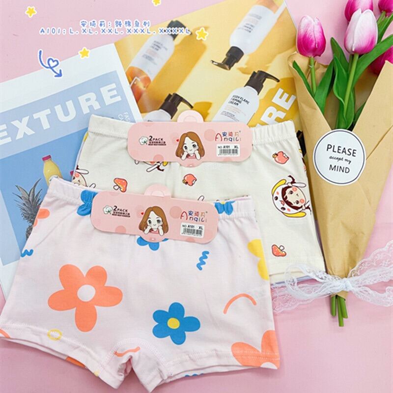 Set 2 quần chip đùi cho bé gái 10-40kg