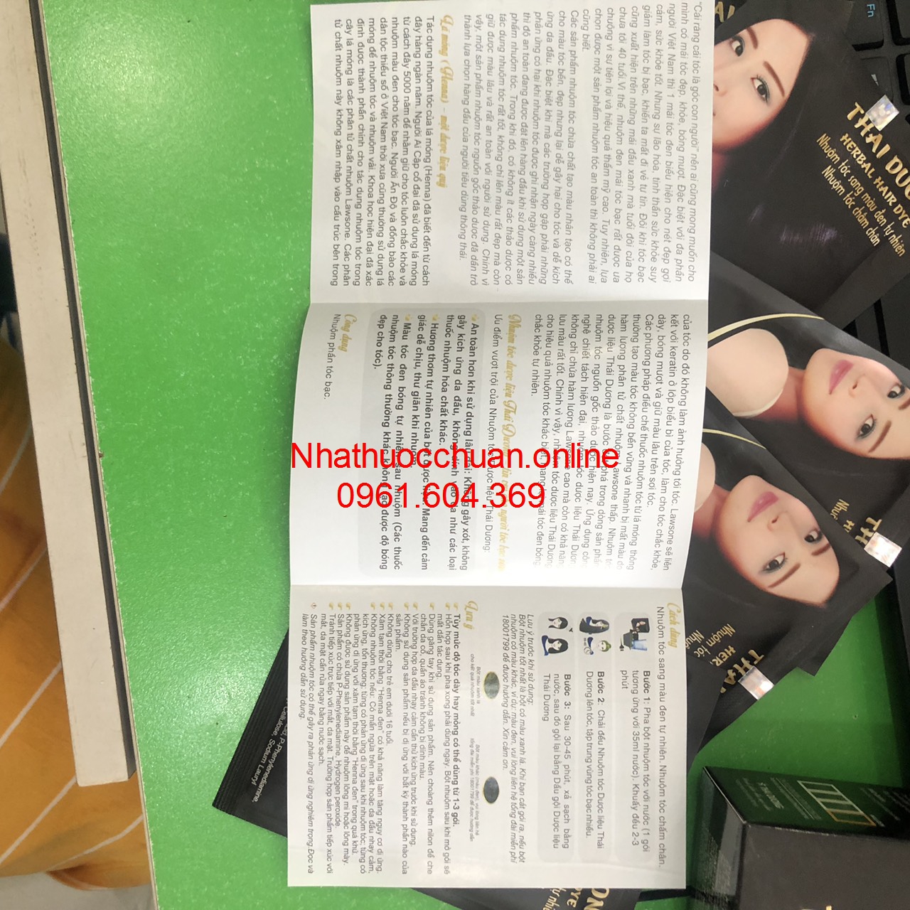 Nhuộm đen tóc Thái Dương ( Hộp 5 gói)