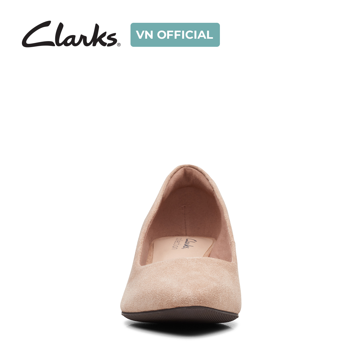 Giày Cao Gót 5cm Da Lộn Nữ Clarks - Teresa Step