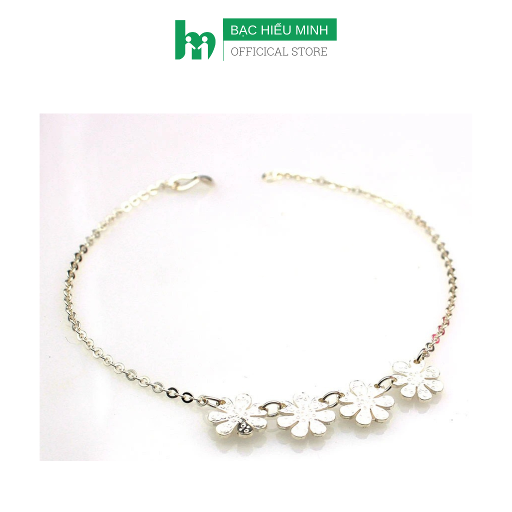 lắc chân nữ BẠC HIỂU MINH LC111 bạc ý