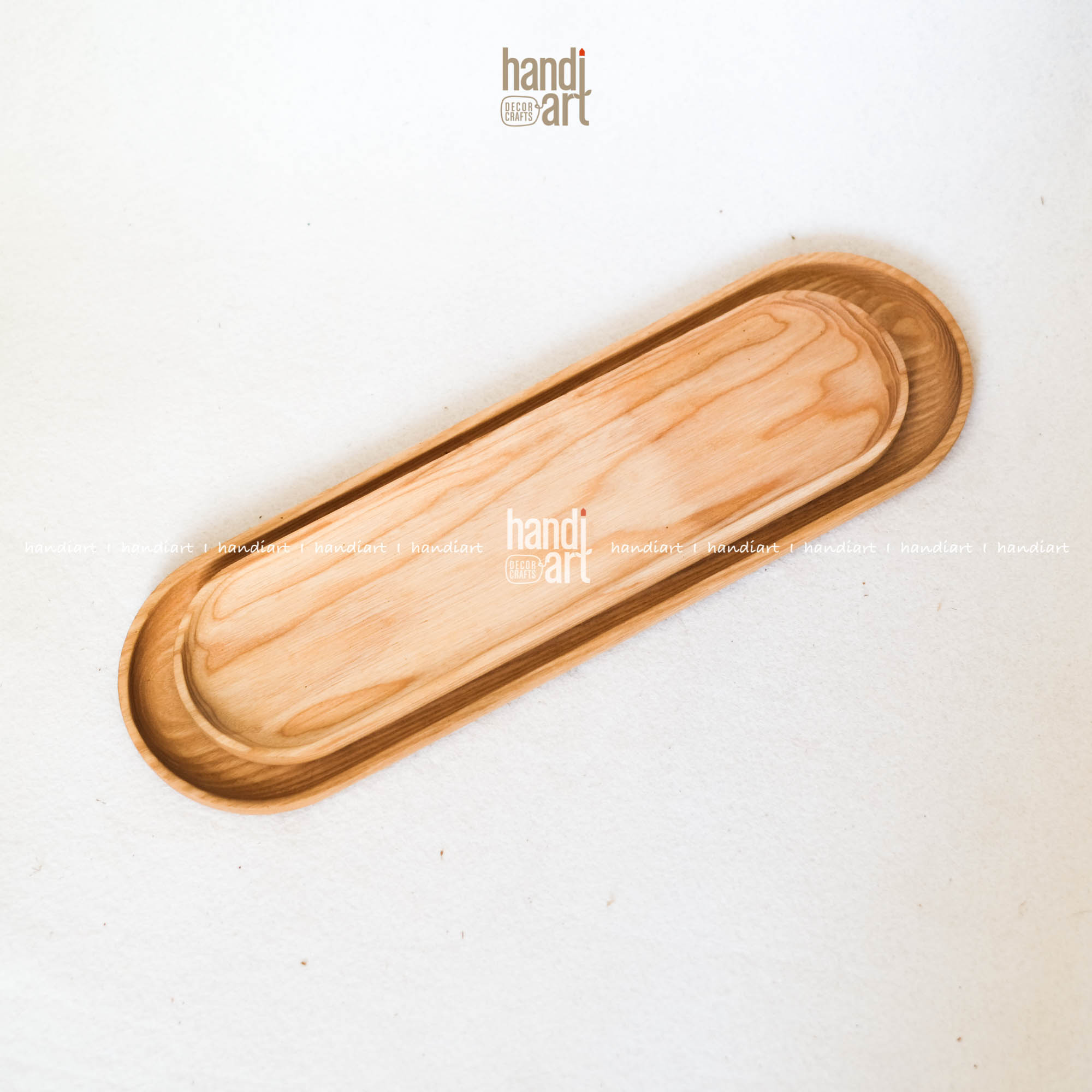 Wooden tray Oval decoration food, tray Oval long