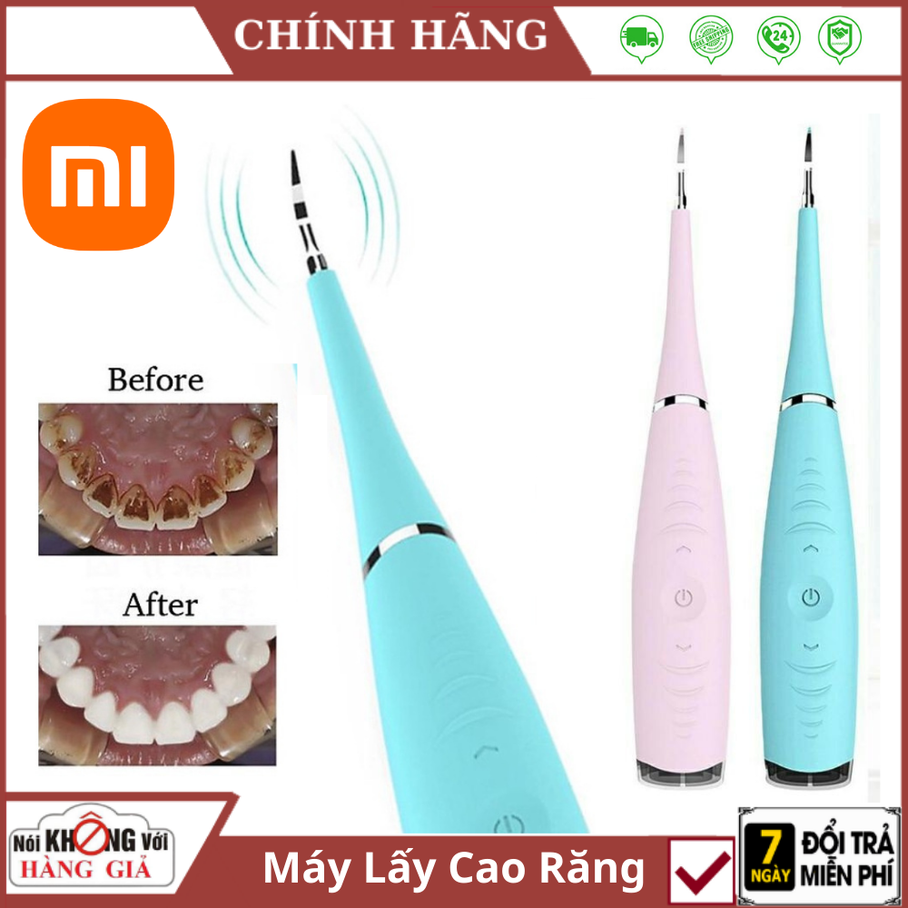 (Bảo hành 24 tháng) Máy cạo vôi răng siêu âm tại nhà - tẩy mảng bám bằng sóng siêu âm, rung mạnh trắng răng hiệu quả - Máy lấy cao răng xiaomi , Máy lấy cao răng tại nhà