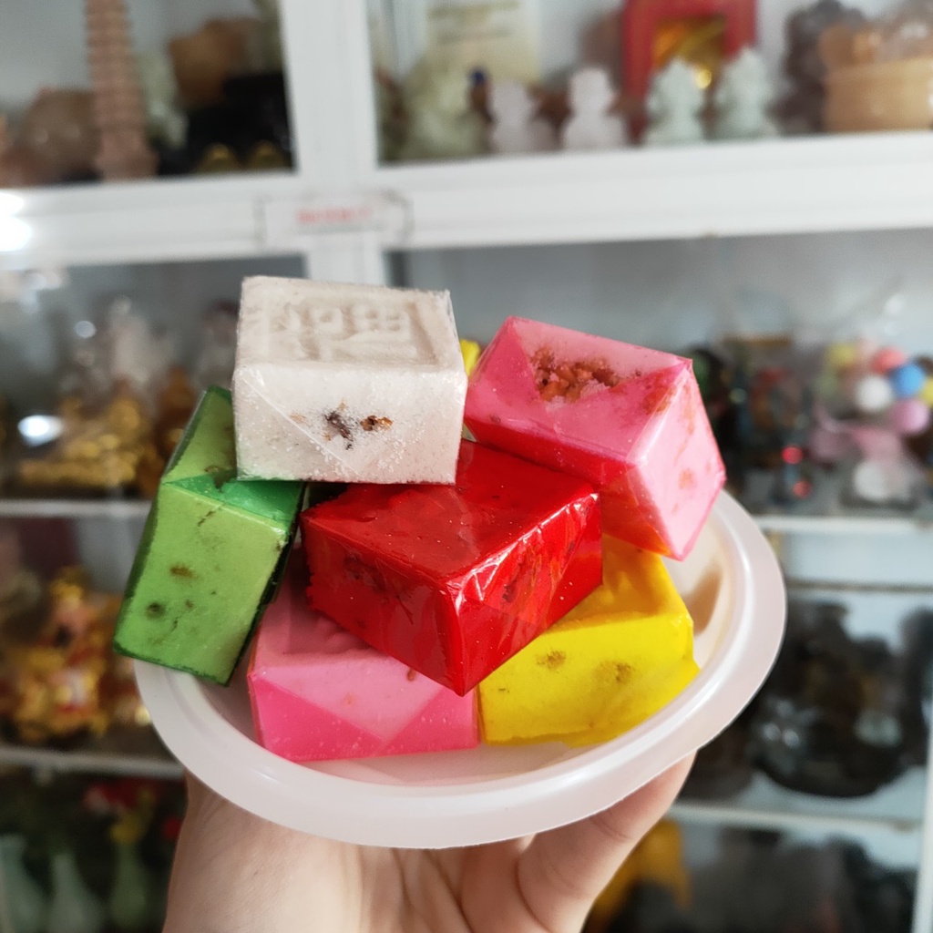 (COMBO 5 CÁI )Bánh Ngũ sắc,oản 5 màu vuông (cúng sao,cúng chay,cúng Phật,cúng dường...)