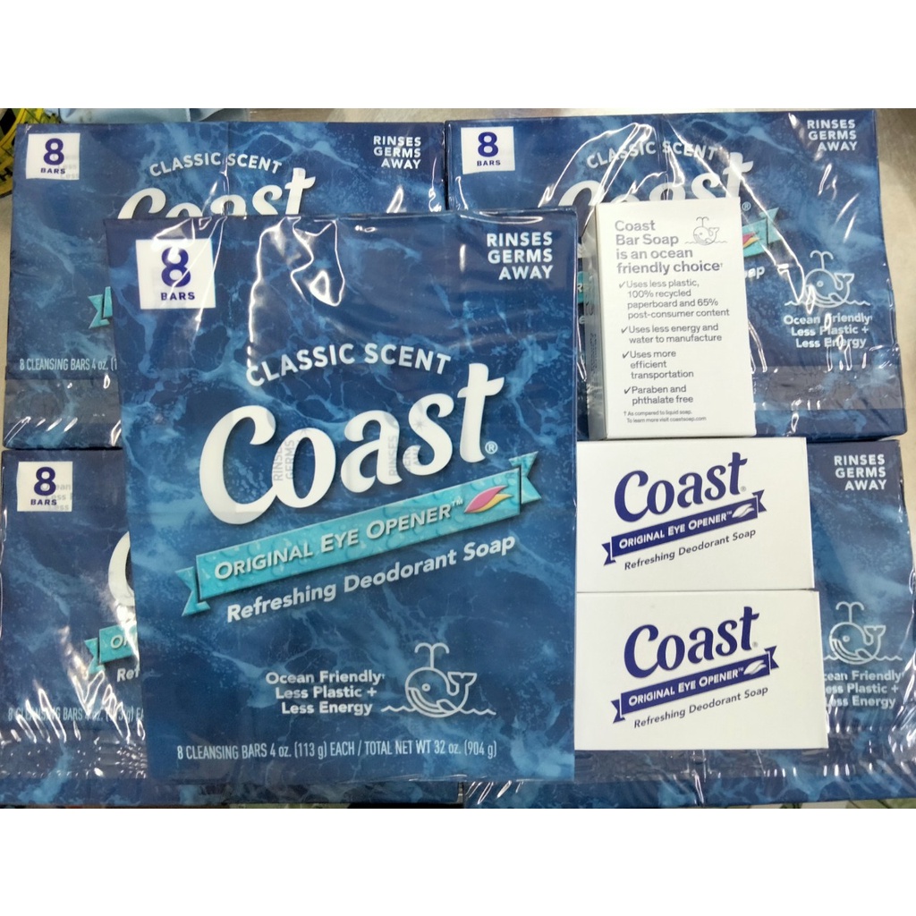 [HCM]Lốc 8 cục xà phòng tắm Coast 113g