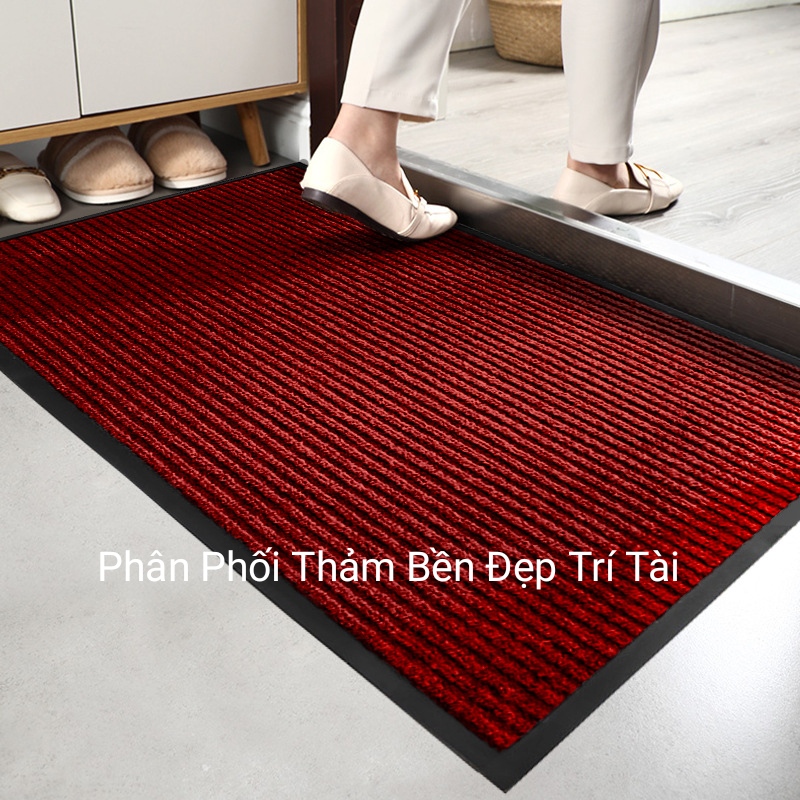 Thảm Chùi Chân Mặt NỈ Đế Cao Su Kích Thước 1,2x2m