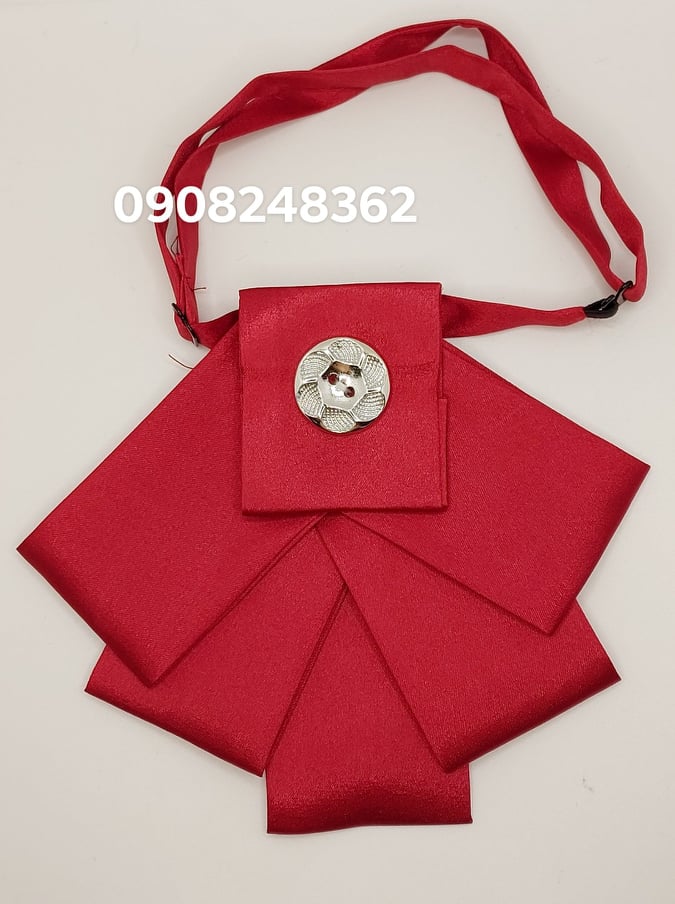 Cà vạt nơ đeo cổ nữ KING bản to vải Phi Bóng