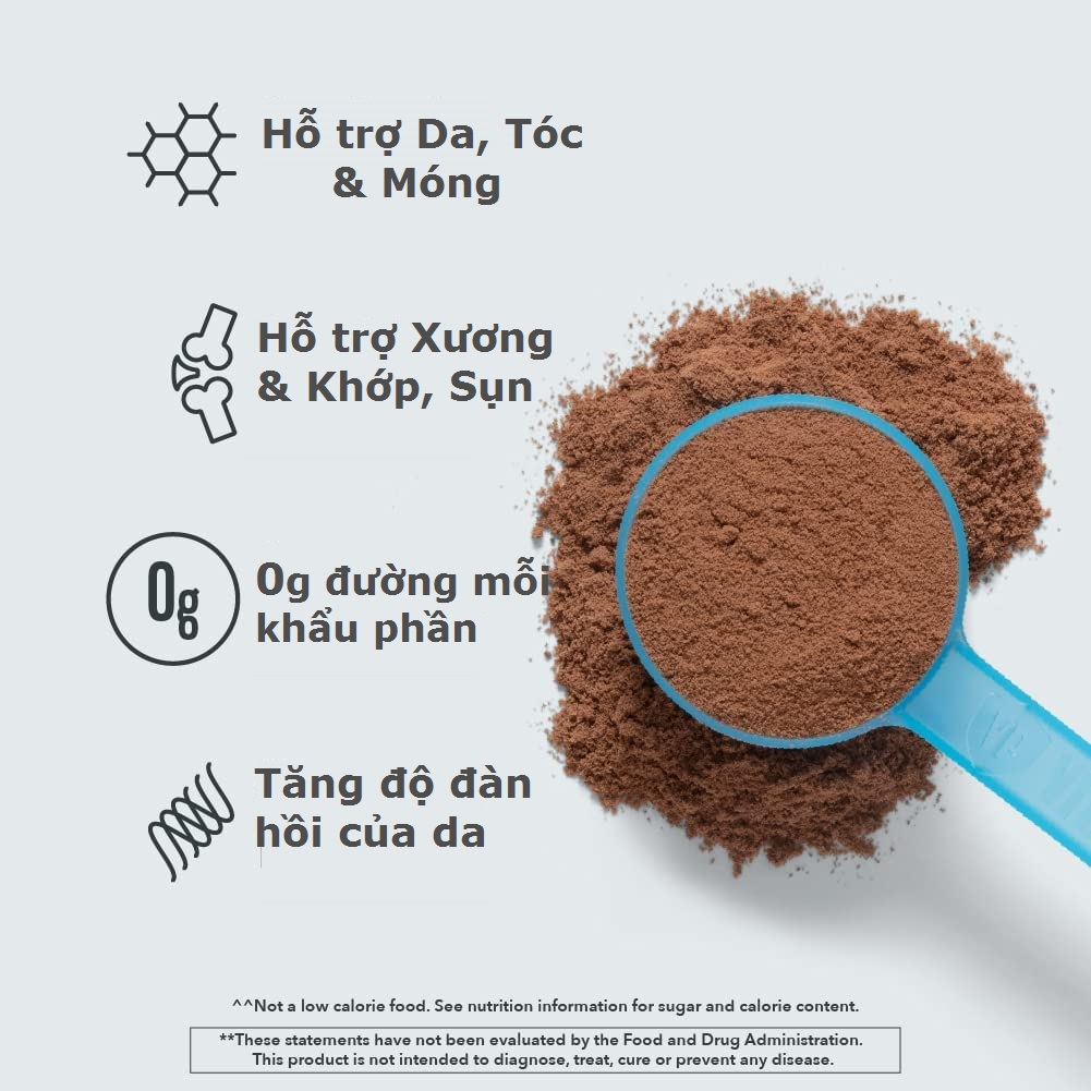 Bột Collagen Vị Socola Vital Protein Collagen Peptides Vị Socola 923g