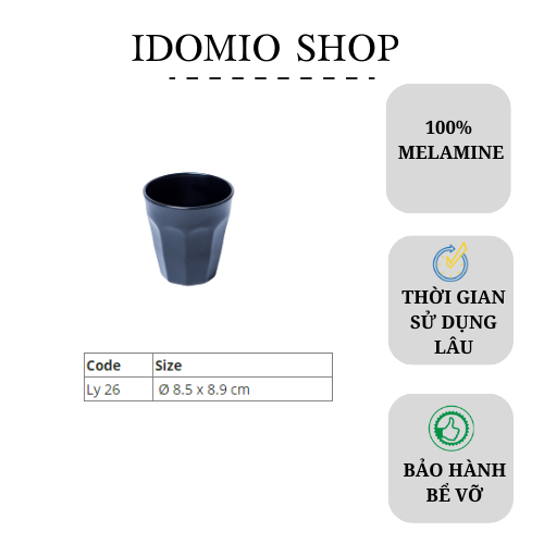 Ly Trà Đá Quán Cà Phê – Nhựa Melami Cao Cấp – LY26