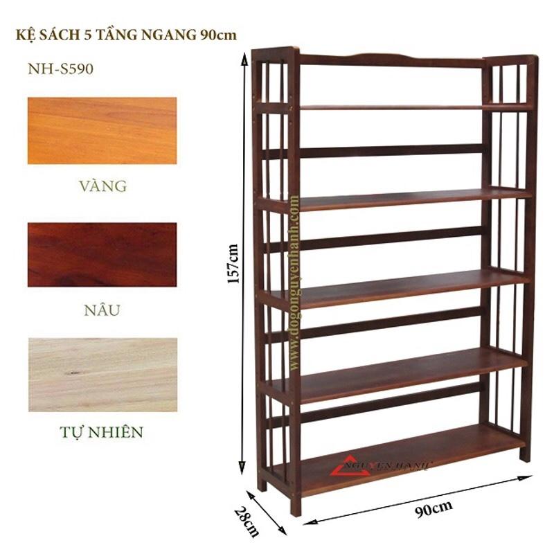 KỆ SÁCH  5 TẦNG NGANG 1M