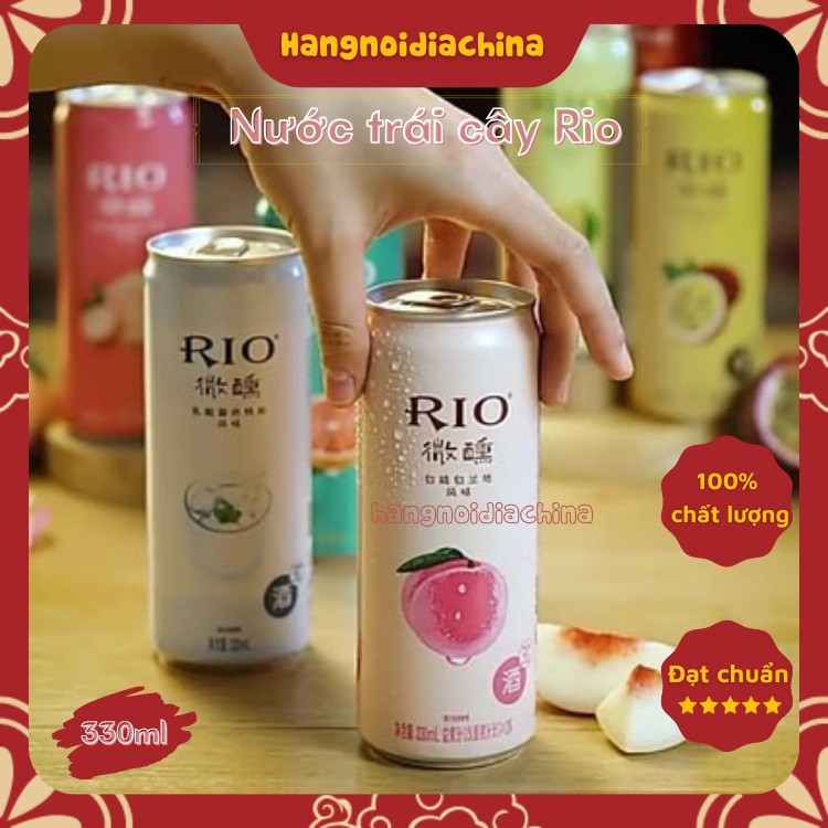 Nước uống trái cây lên men cao cấp Rio light lon 330ml