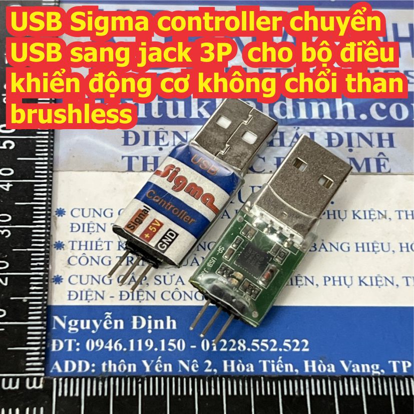 USB Sigma controller chuyển USB sang jack 3P cho bộ điều khiển động cơ không chổi than brushless + đĩa CD kde5822